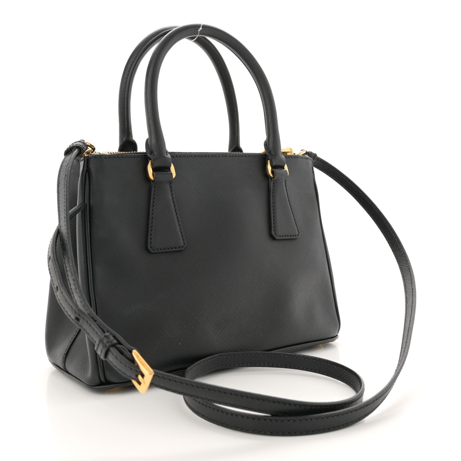 Prada Saffiano Lux Small Galleria Double Zip Tote Black 3 of 14