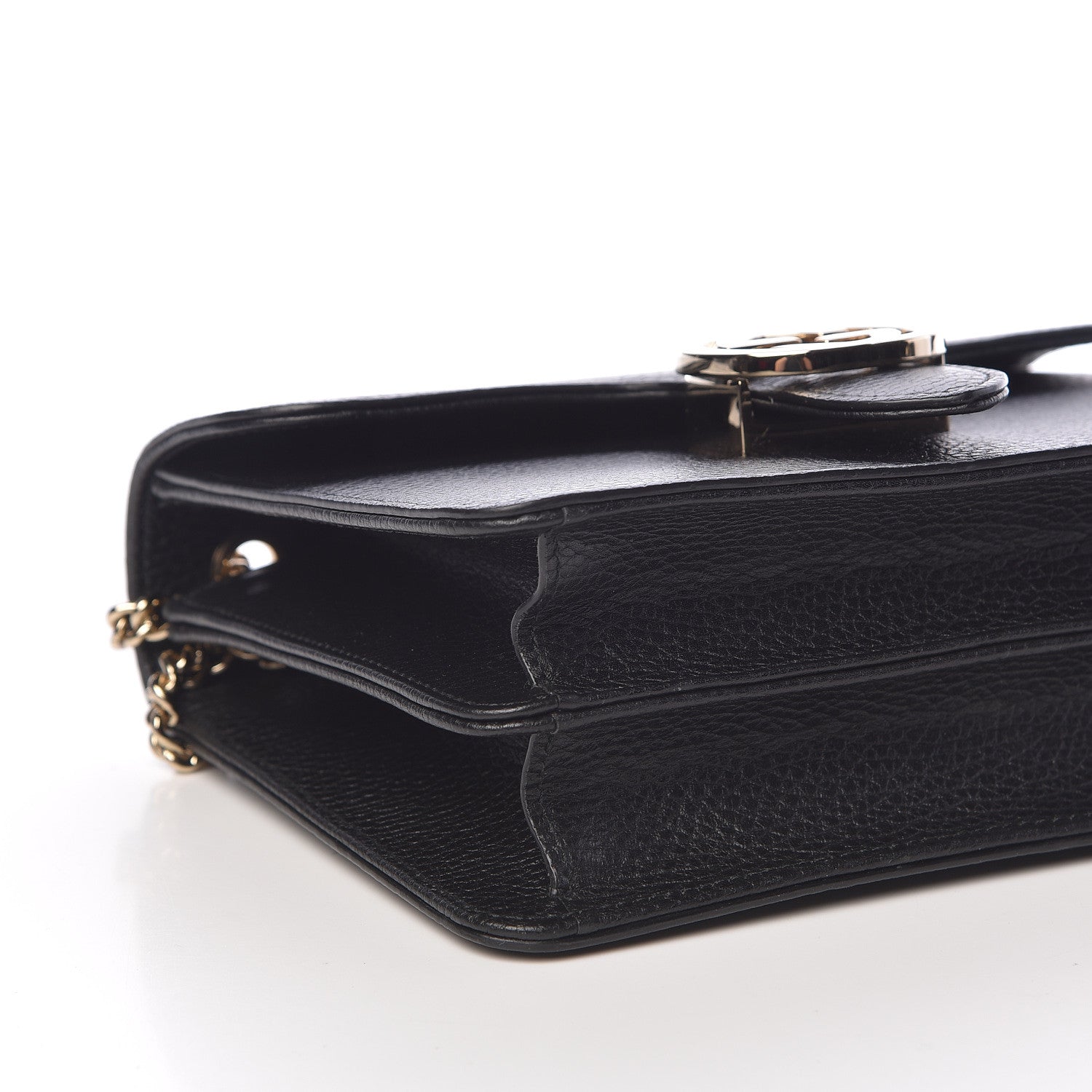 Gucci Dollar Calfskin Small Interlocking G Shoulder Bag Black 5 of 10