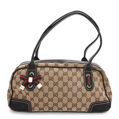 Gucci Monogram Small Princy Satchel Dark Brown 1 of 11