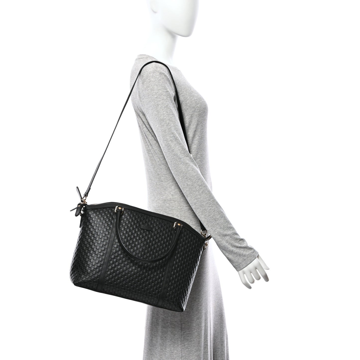 Soft Microguccissima Dome Satchel Black