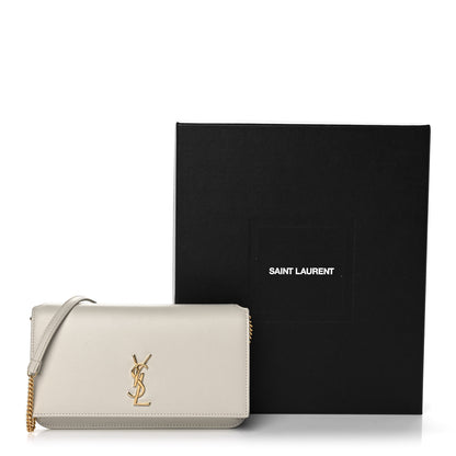 Saint Laurent Smooth Calfskin Monogram Phone Holder Crossbody Blanc Vintage 11 of 11