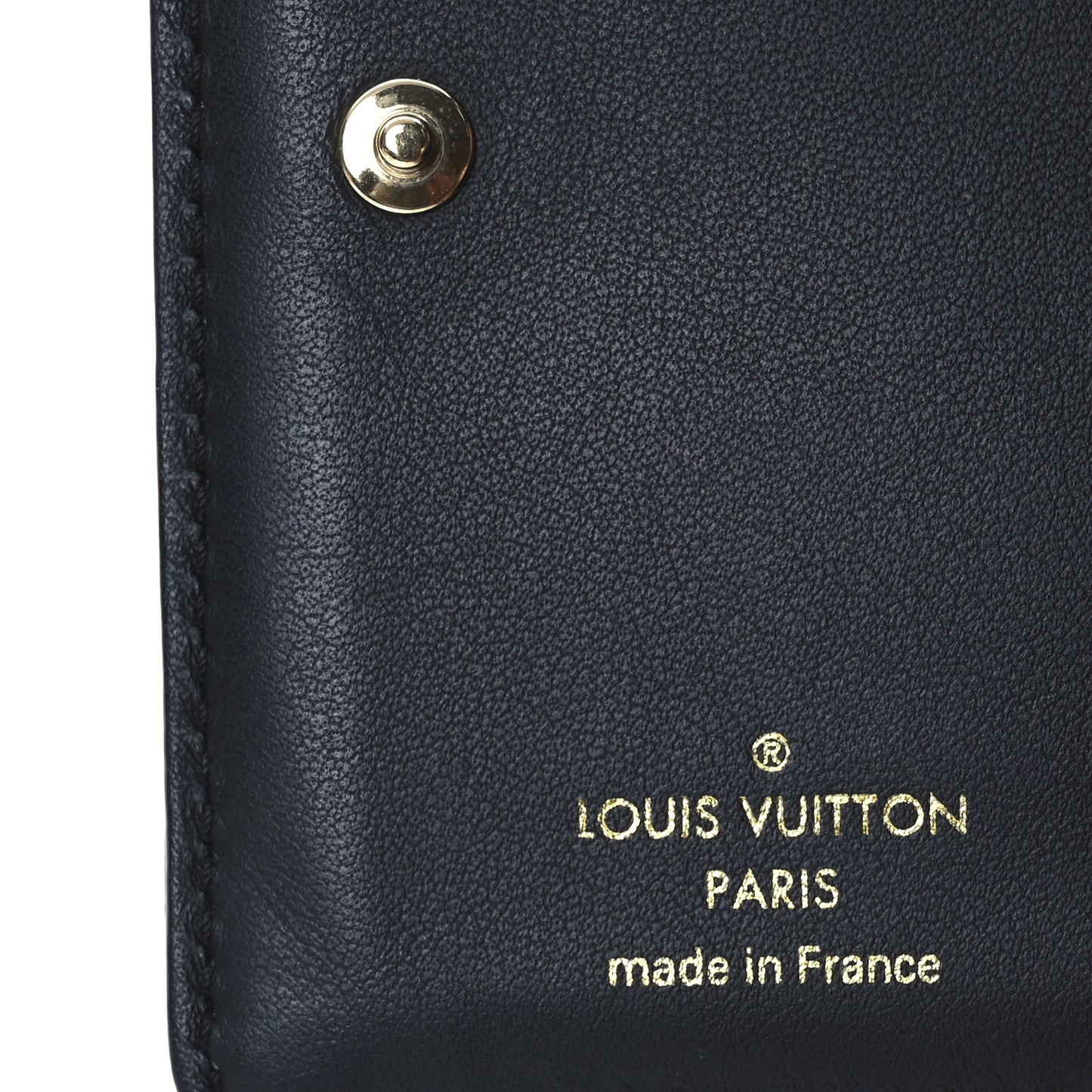Lambskin Embossed Monogram Lou Coussin Wallet Black
