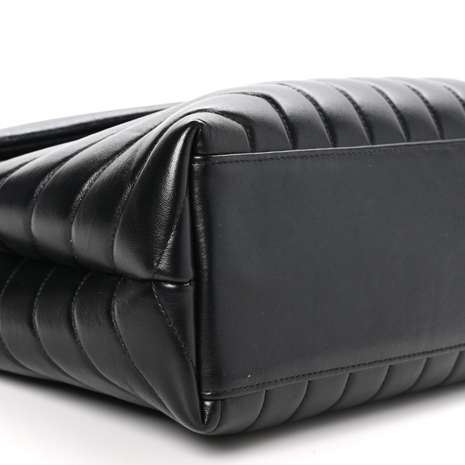 Saint Laurent Calfskin Y Quilted Monogram Monochrome Medium Loulou Chain Satchel Black 9 of 11