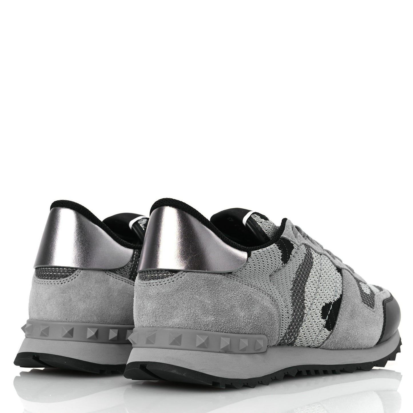 Mesh Suede Camouflage Mens Rockrunner Sneakers 43 Grey