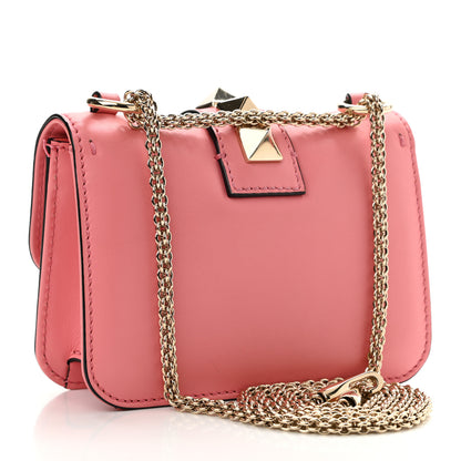 Valentino Garavani Vitello Mini Glam Lock Rockstud Flap Paradise Rose 2 of 9