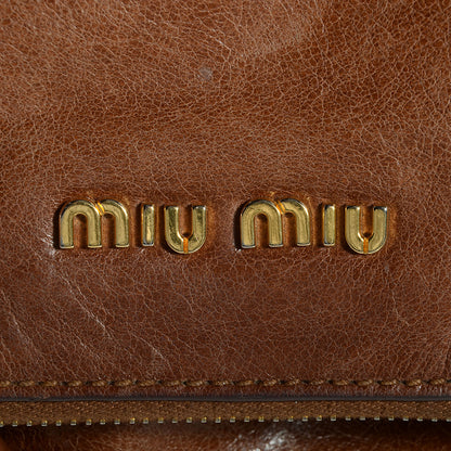Miu Miu Vitello Lux Large Bow Bag Palissandro 7 of 9