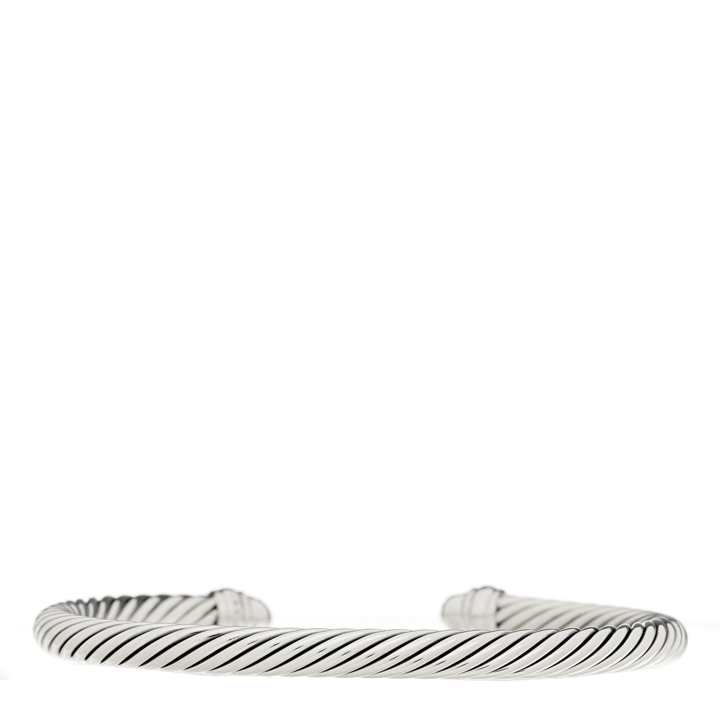 Sterling Silver Pave Diamond 5mm Cable Classics Bracelet