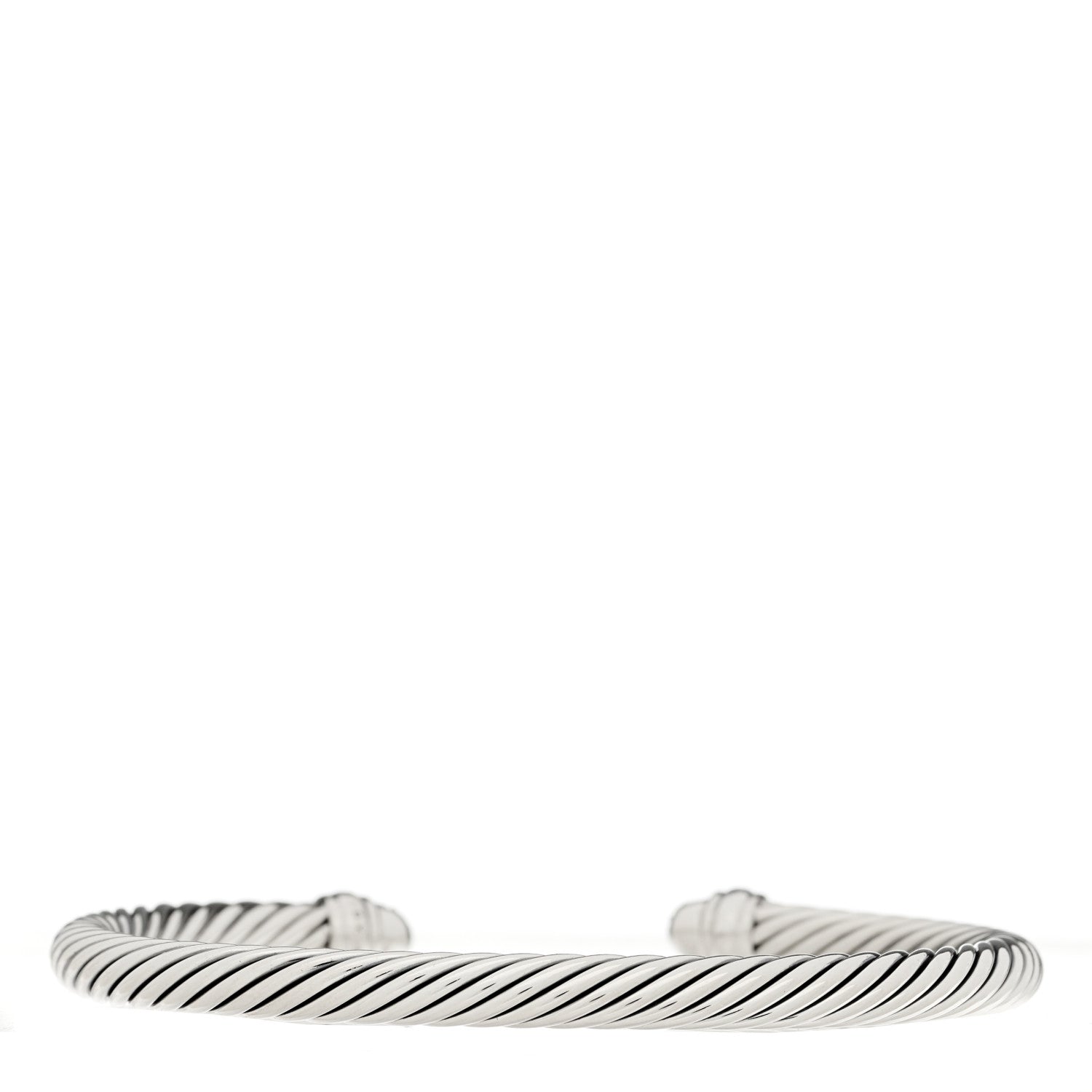 David Yurman Sterling Silver Pave Diamond 5mm Cable Classics Bracelet 2 of 3