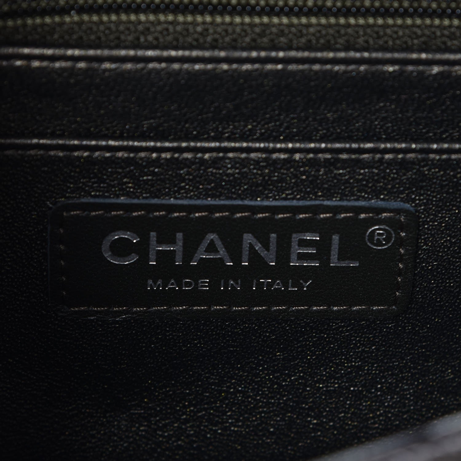 Chanel Metallic Caviar Quilted Mini Square Flap Dark Charcoal 6 of 8