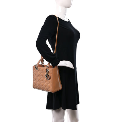 Christian Dior Patent Cannage Medium Lady Dior Rose Clair 2 of 15