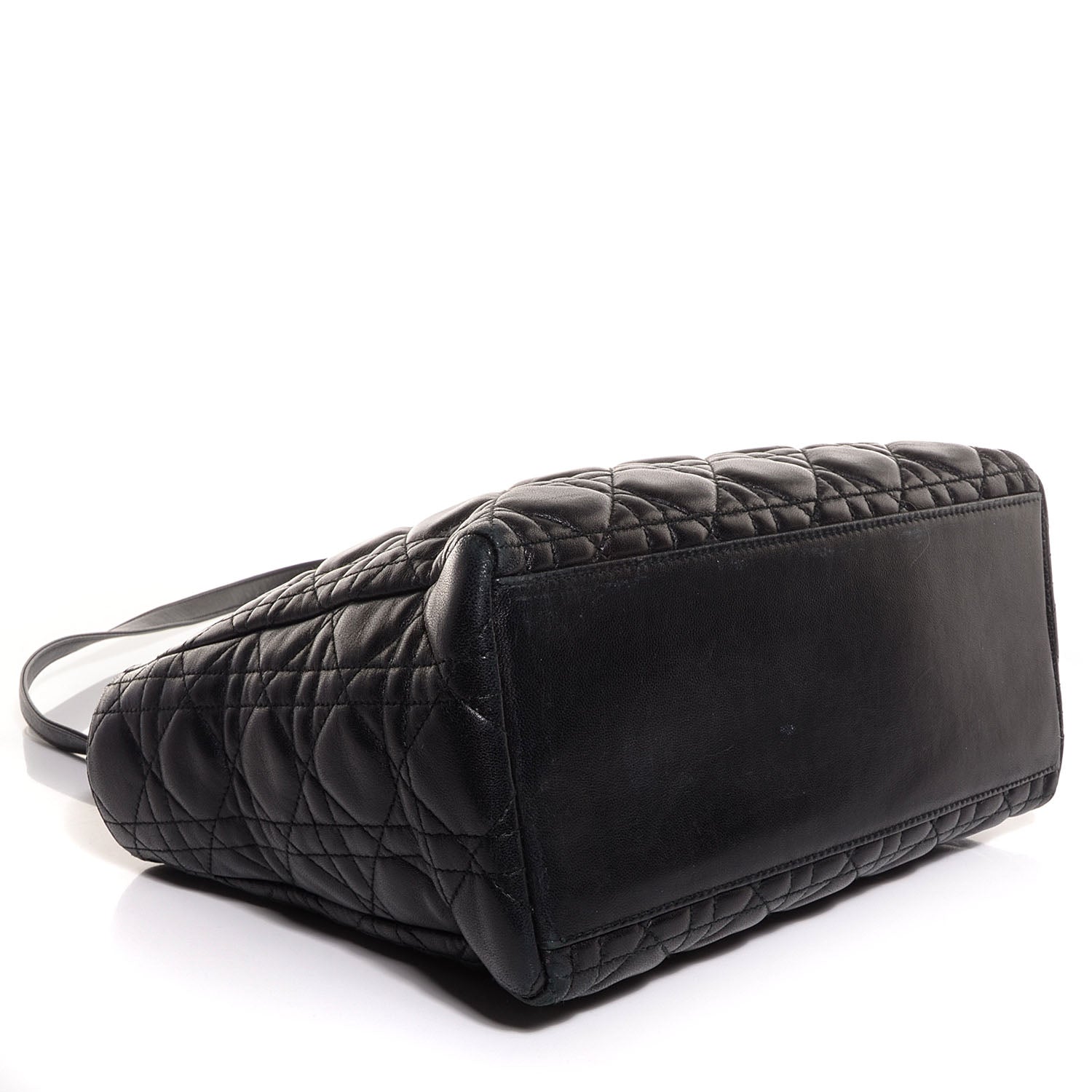Christian Dior Lambskin Cannage Medium Lady Dior Black 4 of 7