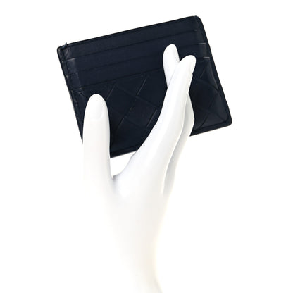 Bottega Veneta Nappa Intrecciato Card Holder Cypress Abyss 2 of 9