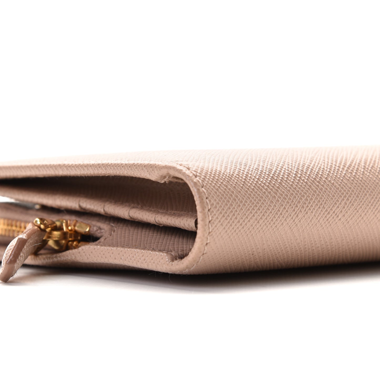 Saffiano Metal Double Snap Travel Wallet Cammeo