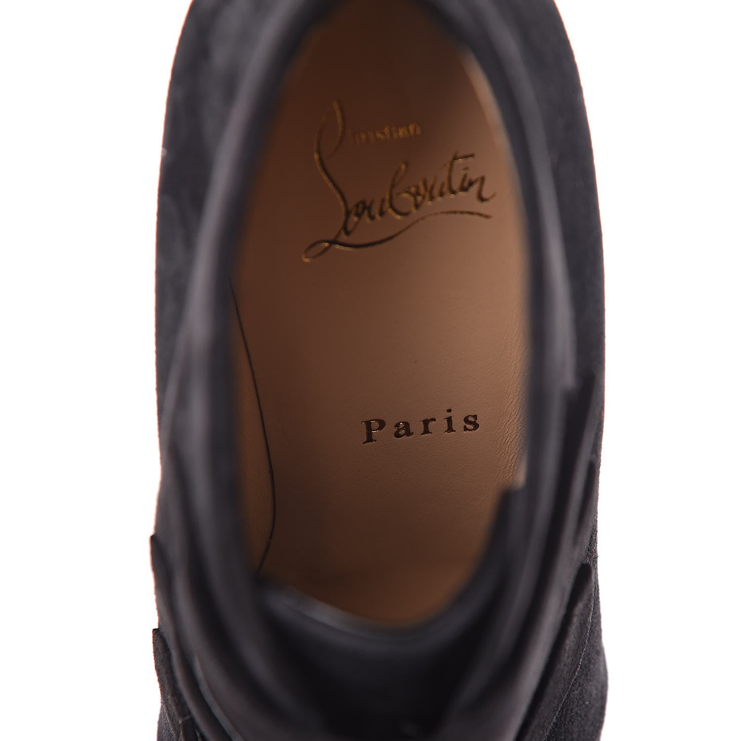 Christian Louboutin Veau Velour Triniboot 85 Booties 37.5 Black 5 of 9
