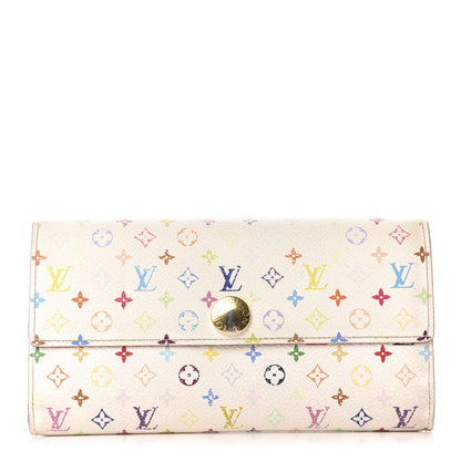 Louis Vuitton Monogram Multicolor Sarah Wallet White Litchi 1 of 6