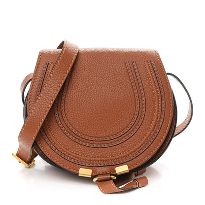 Chloe Calfskin Mini Marcie Round Crossbody Bag Tan 1 of 8