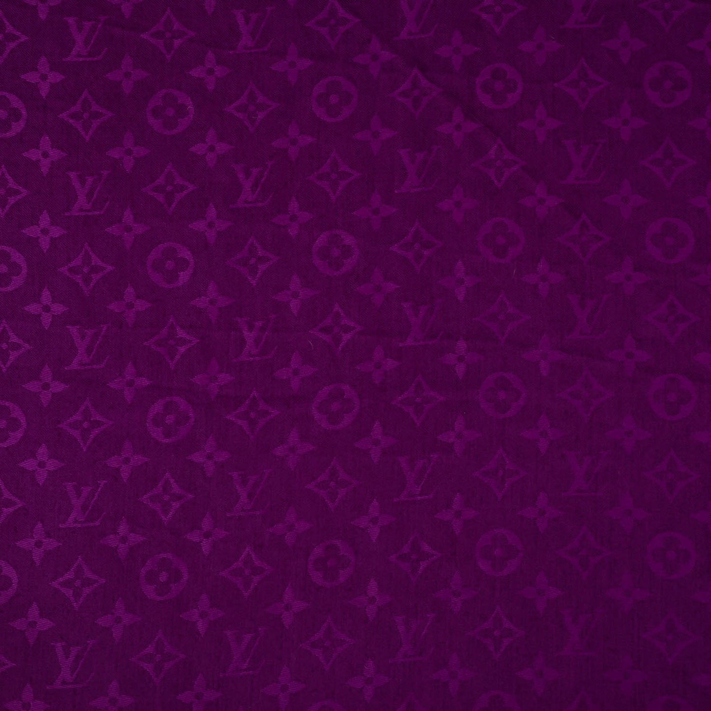 Silk Wool Monogram Voile Shawl Cassis