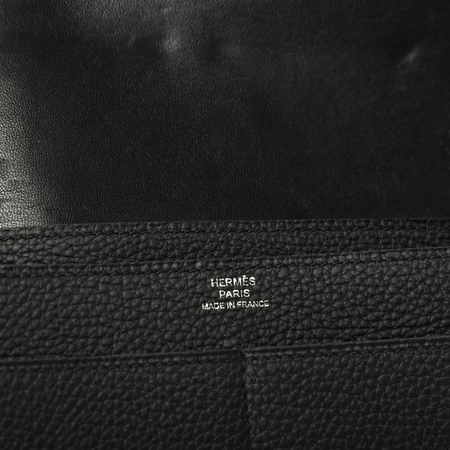 Hermes Togo Dogon Duo Wallet Black 6 of 8