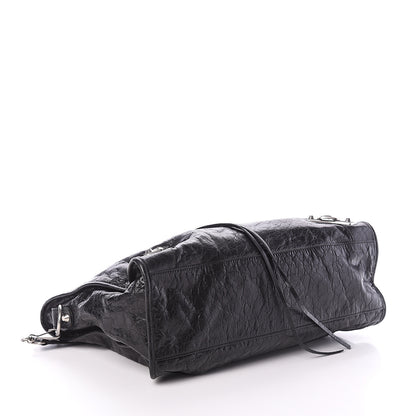 Balenciaga Agneau Silver Metallic Edge Hardware City Black 3 of 8