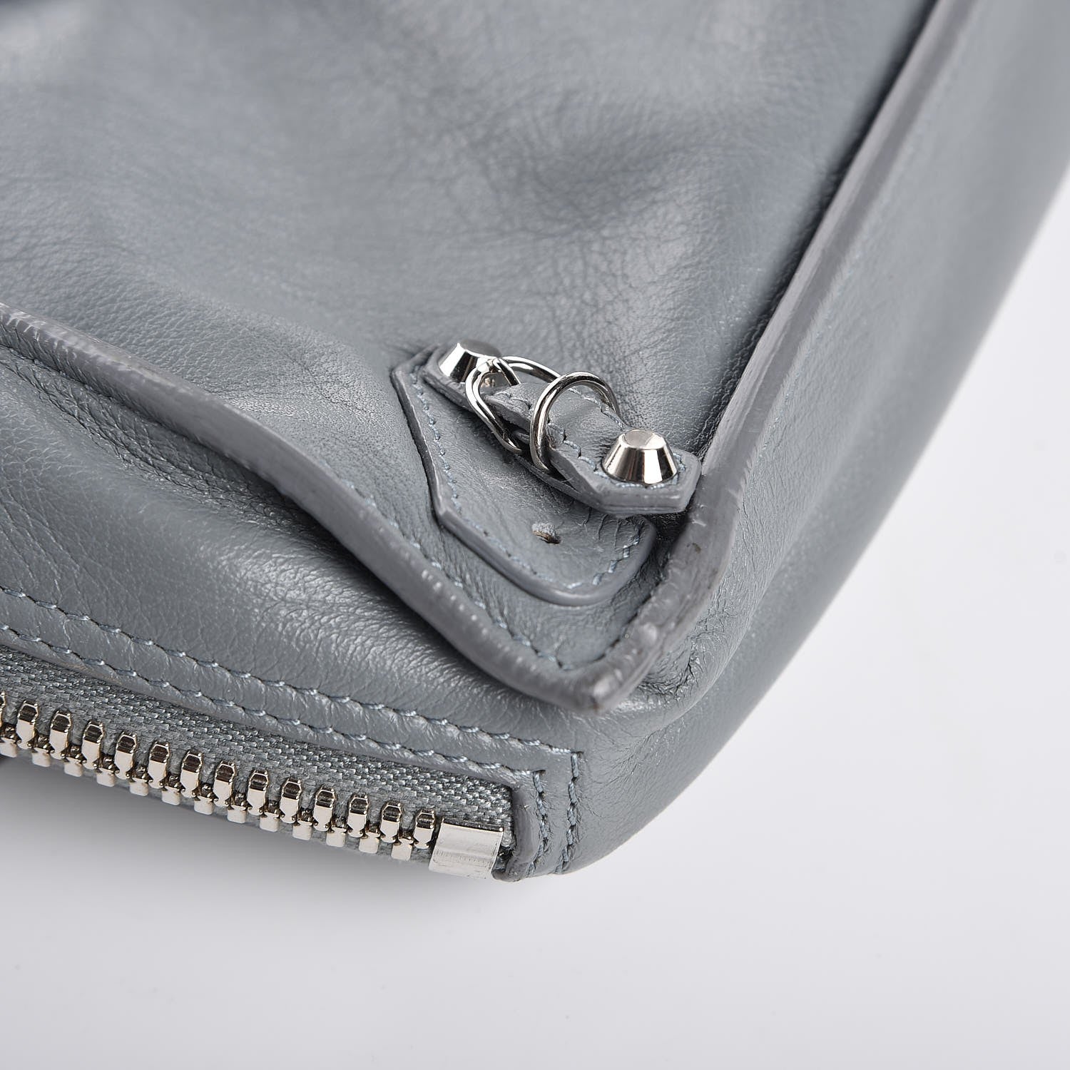 Balenciaga Calfskin Papier Sight Shoulder Bag Grey 7 of 12