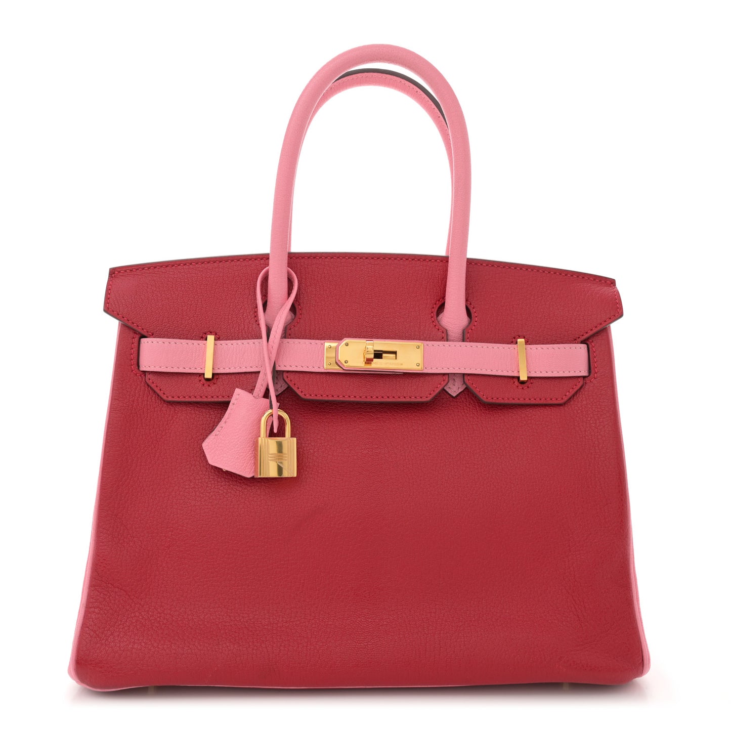 Chevre Mysore Horseshoe Birkin 30 Rouge Rose Confetti