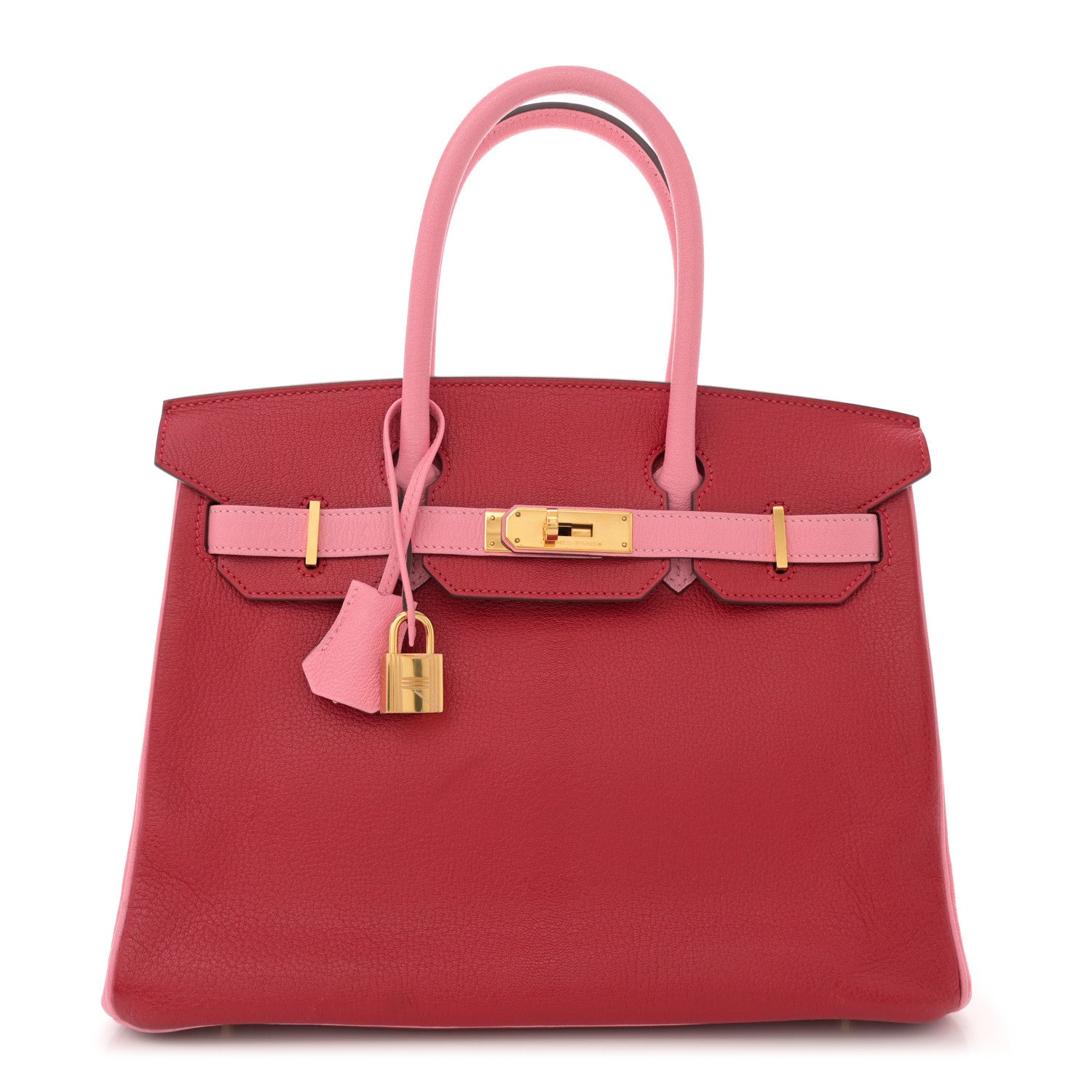 Hermes Chevre Mysore Horseshoe Birkin 30 Rouge Rose Confetti 1 of 14
