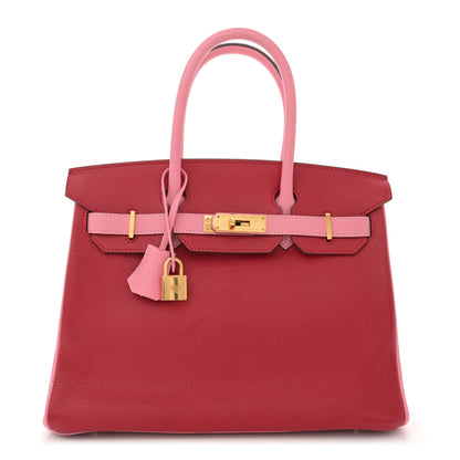 Hermes Chevre Mysore Horseshoe Birkin 30 Rouge Rose Confetti 1 of 14