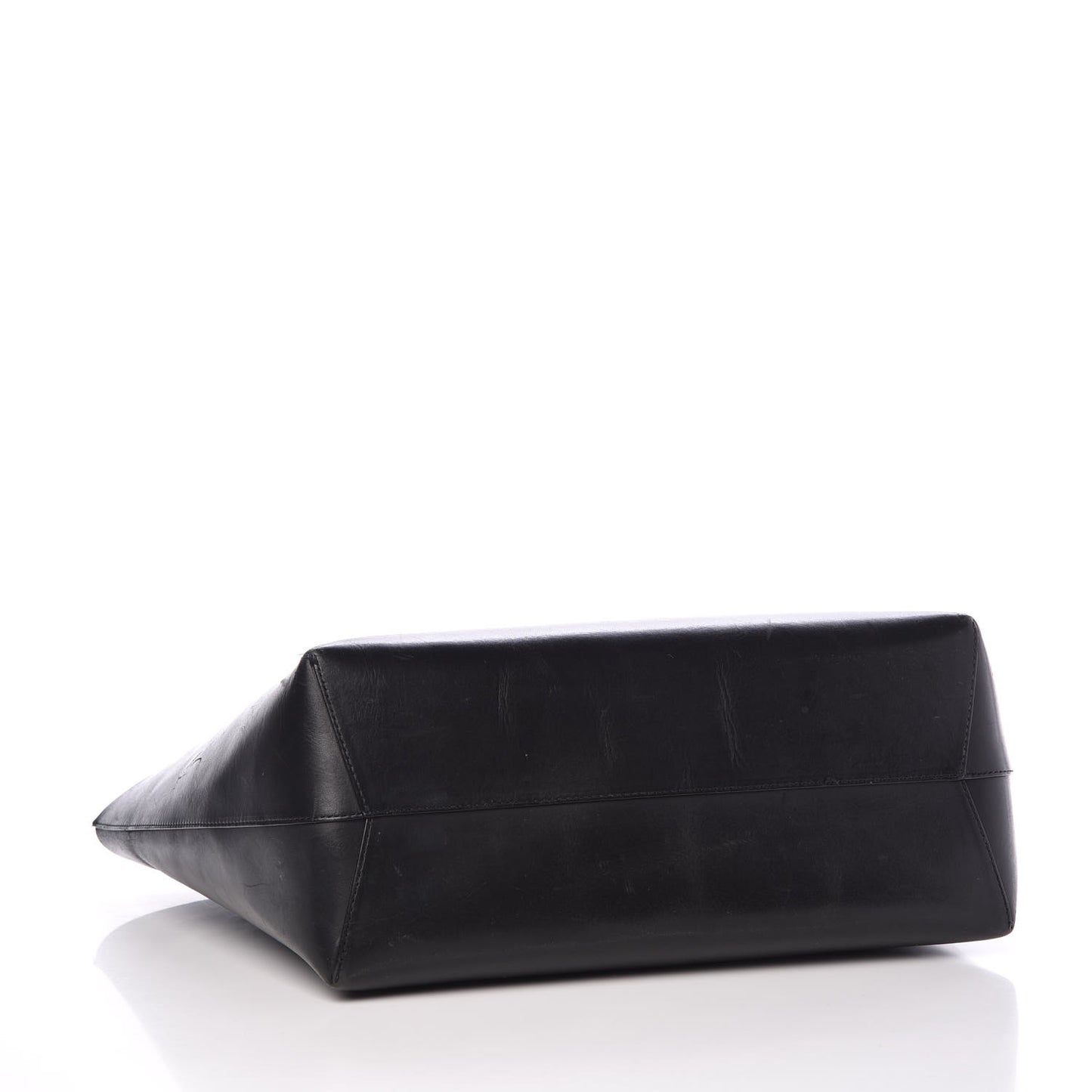 Smooth Calfskin Large Shopping Tote Black