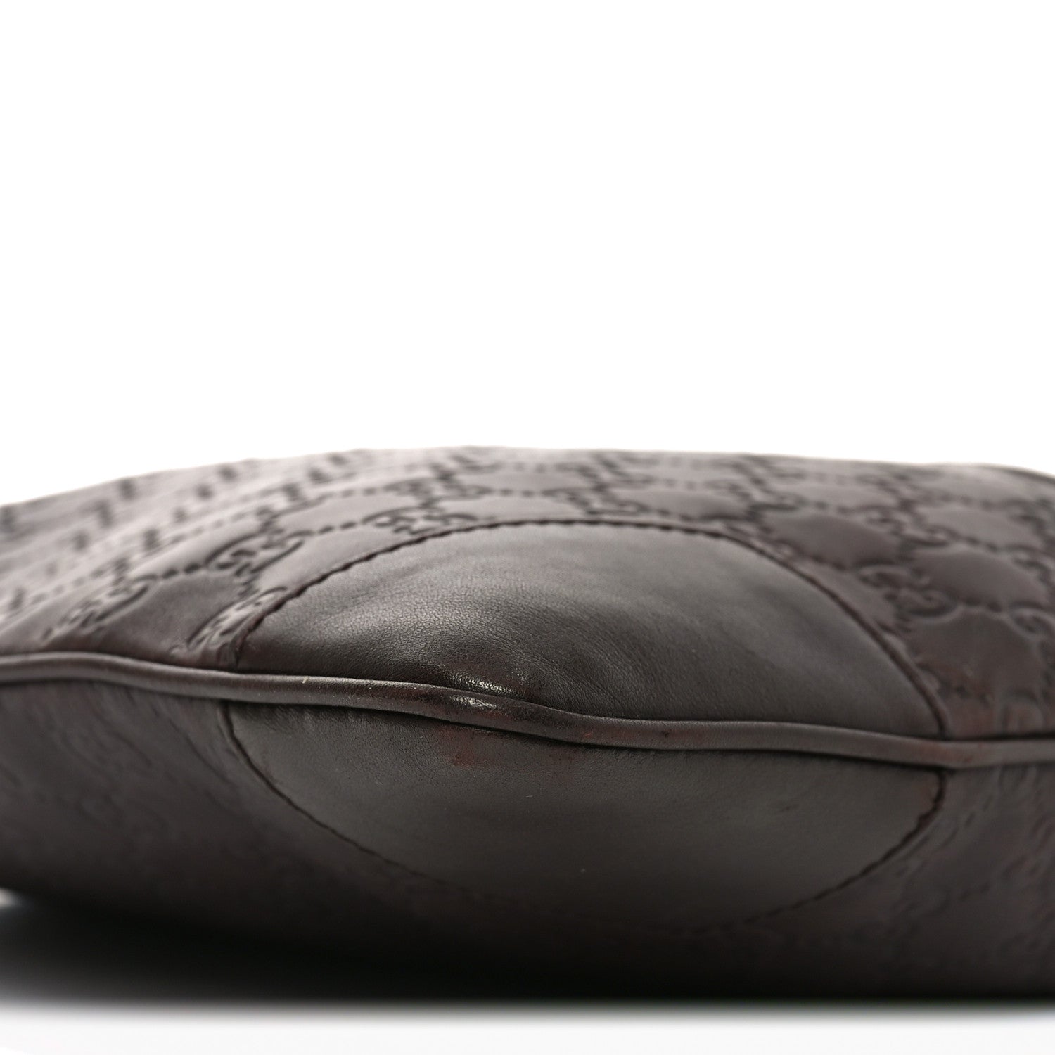 Gucci Guccissima Flat Messenger Bag Brown Dark Brown 11 of 11