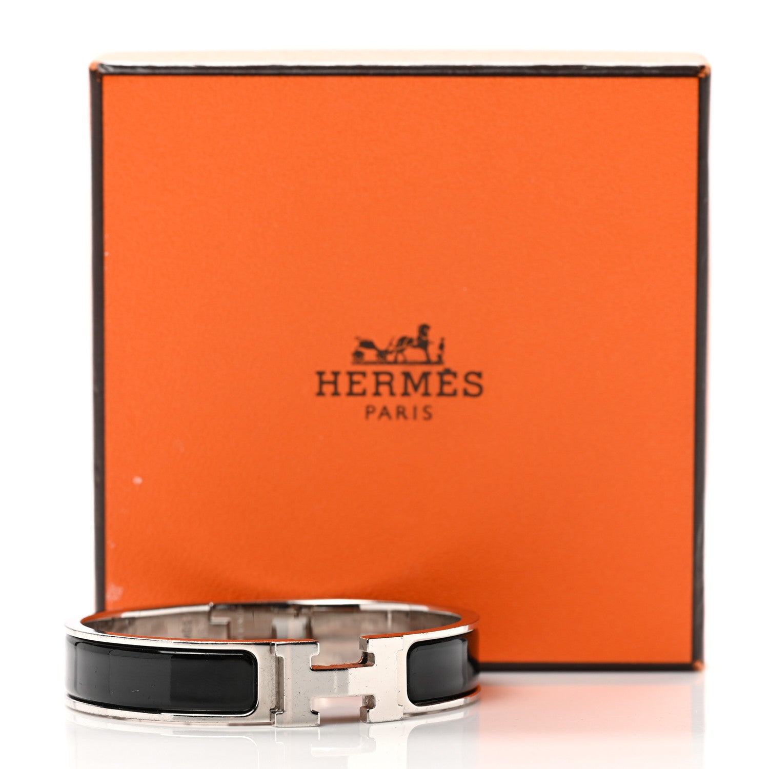 Hermes Enamel Narrow Clic Clac H Bracelet PM Black 6 of 6