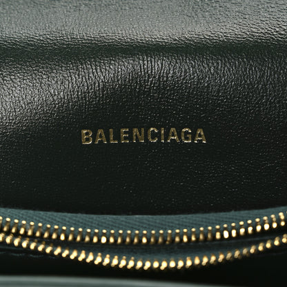Balenciaga Extra Supple Calfskin Crocodile Embossed Small Crush Chain Bag Dark Green Bottle 6 of 10