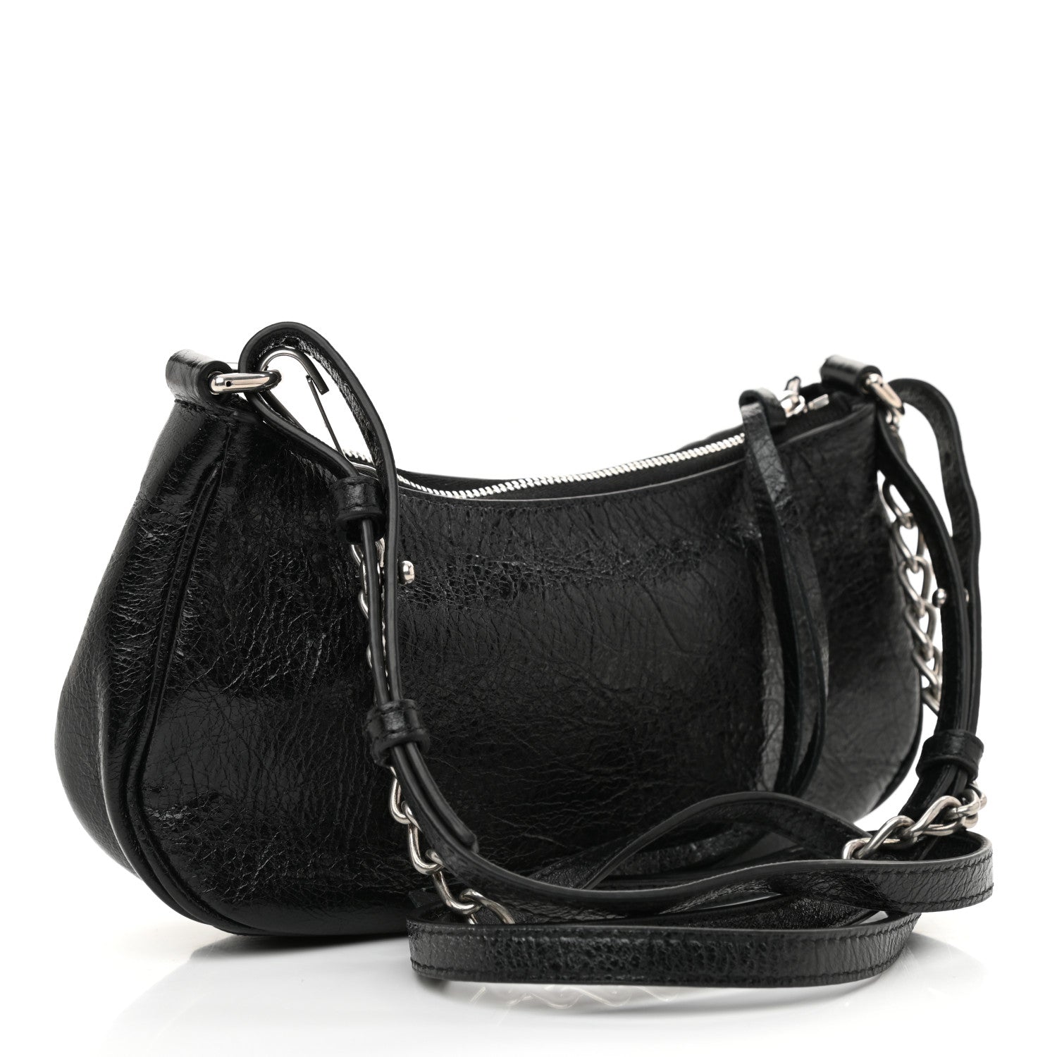 Balenciaga Agneau Arena Le Cagole Mini Purse With Chain Black 3 of 8