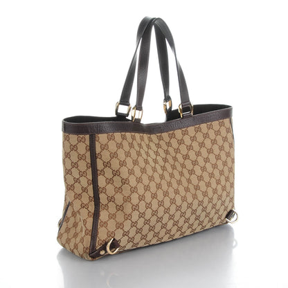 Gucci Monogram Large Abbey Tote Dark Brown 3 of 7