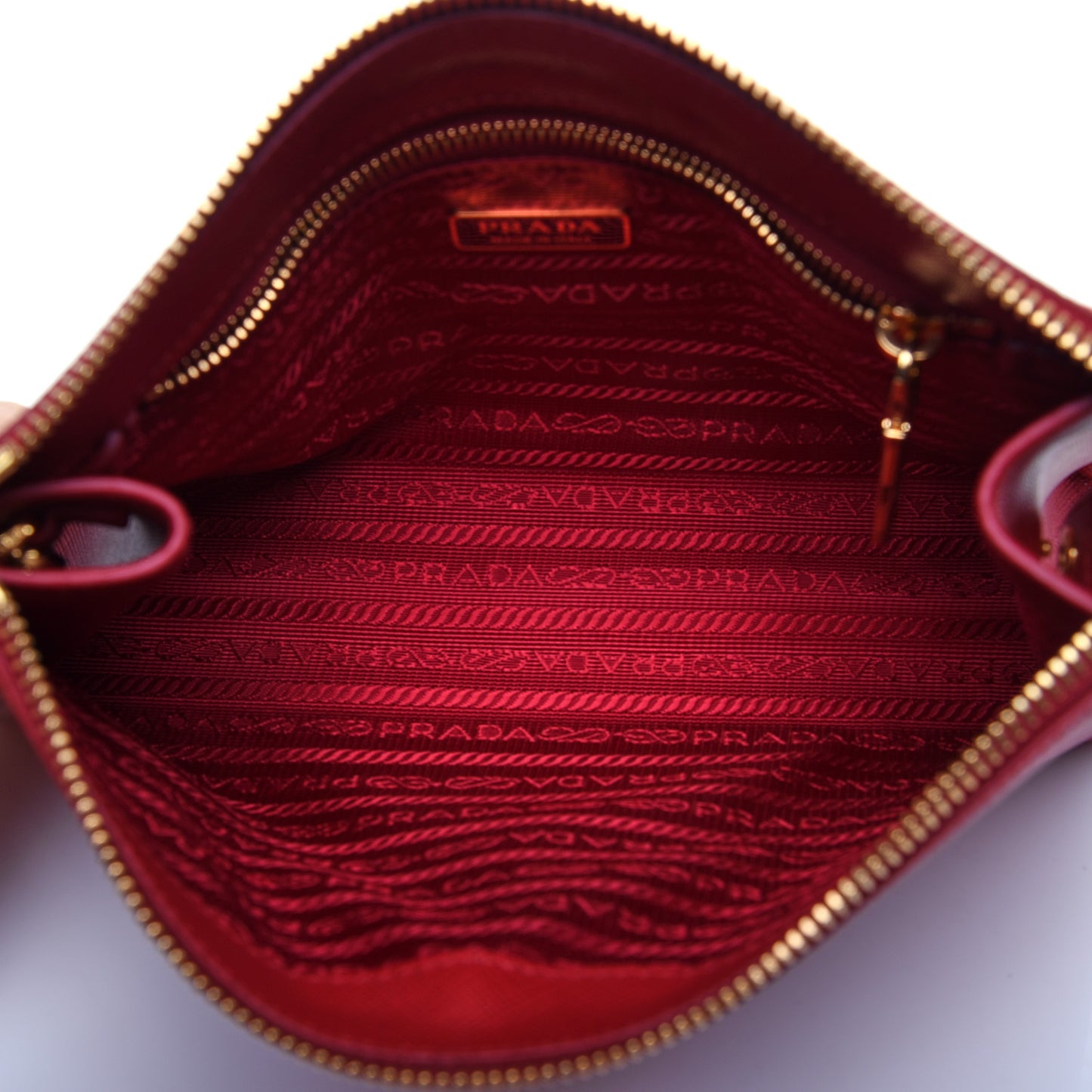 Saffiano Pouch Wristlet Fuoco