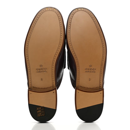 Gucci Goatskin Mens Horsebit Slippers 8 Brown 5 of 9