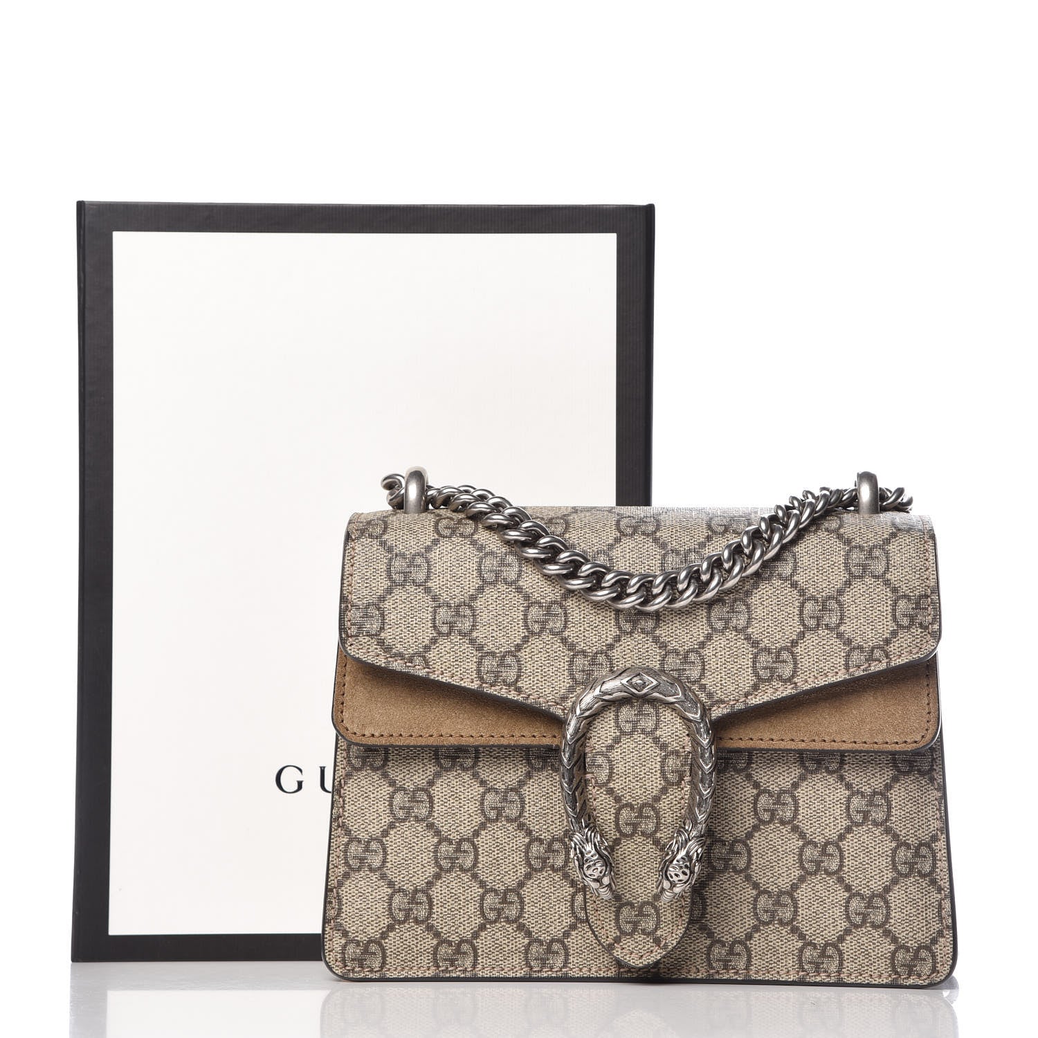 Gucci GG Supreme Monogram Mini Dionysus Shoulder Bag Taupe 10 of 10