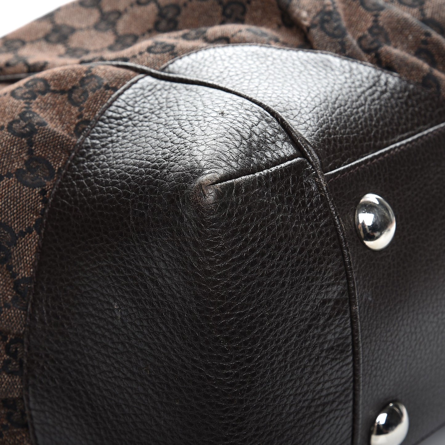 Denim Monogram Full Moon Tote Dark Brown