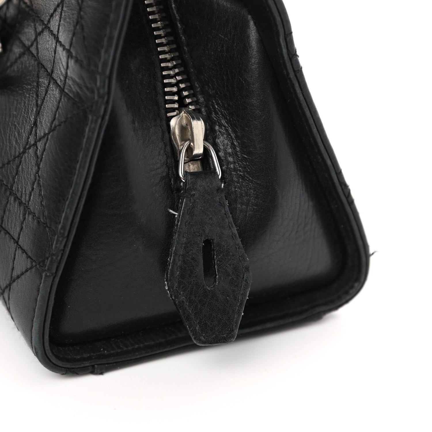 Christian Dior Calfskin Cannage Stitched Small Lady East West Lady Dior Black 12 of 16