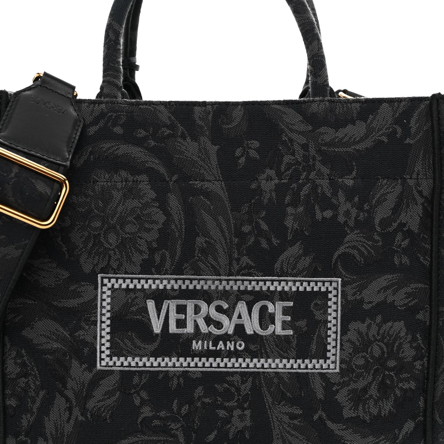 Jacquard Barocco Small Athena Tote Black