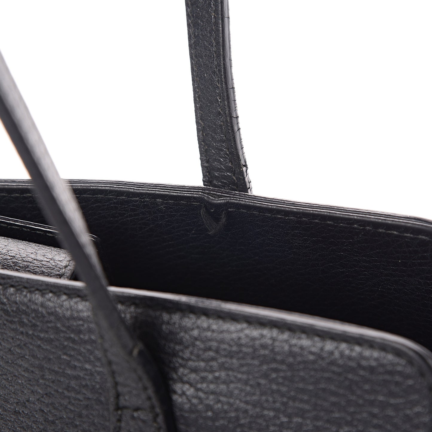 Pebbled Calfskin Small Swing Tote Black