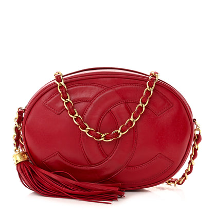 Chanel Lambskin Tassel Round Camera Case Red 1 of 13