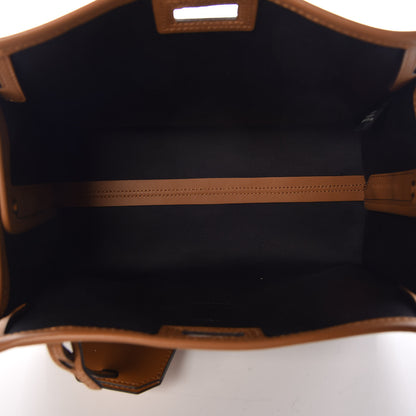 Fendi Glazed Fabric Vitello Century FF 1974 Stamp Patch Mini Peekaboo Defender Cover Mogano Panna Caramello 7 of 8