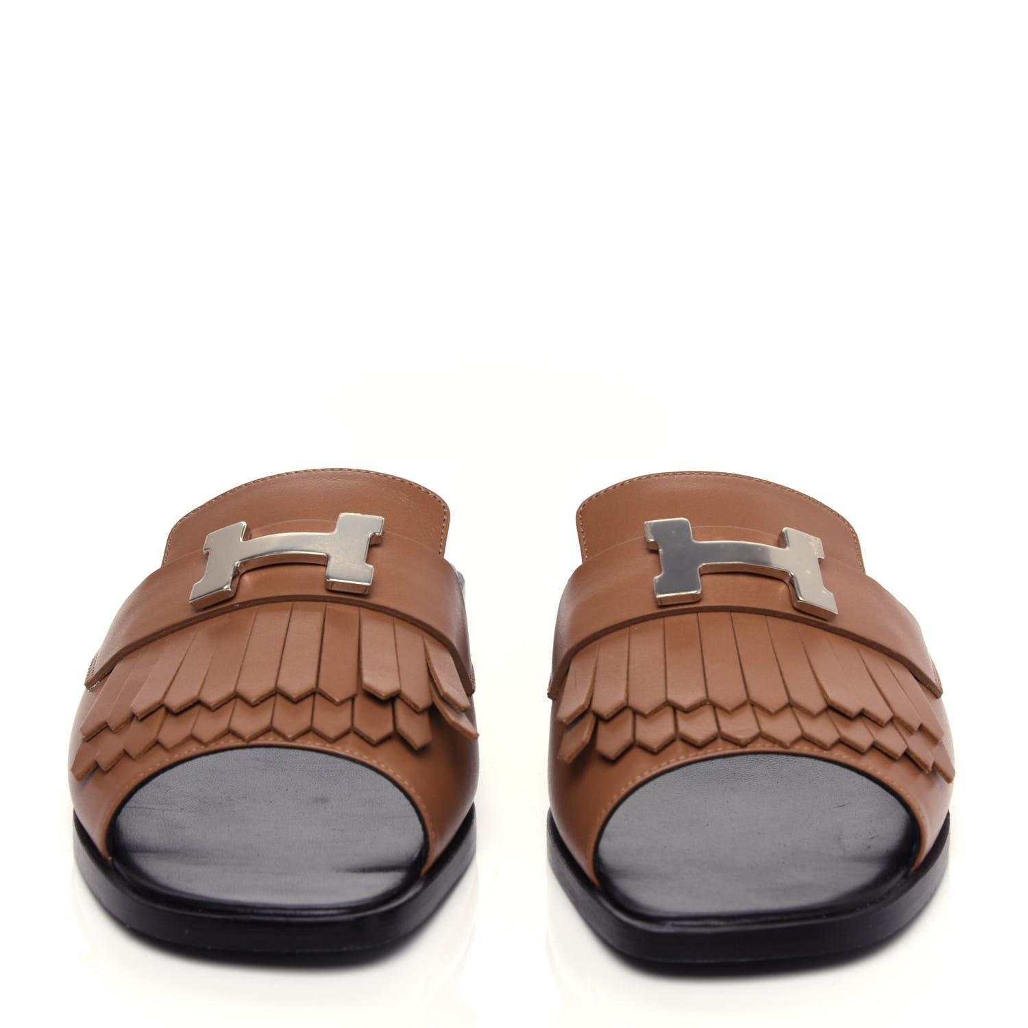 Hermes Calfskin Auteuil Sandals 36 Marron Havane 3 of 10