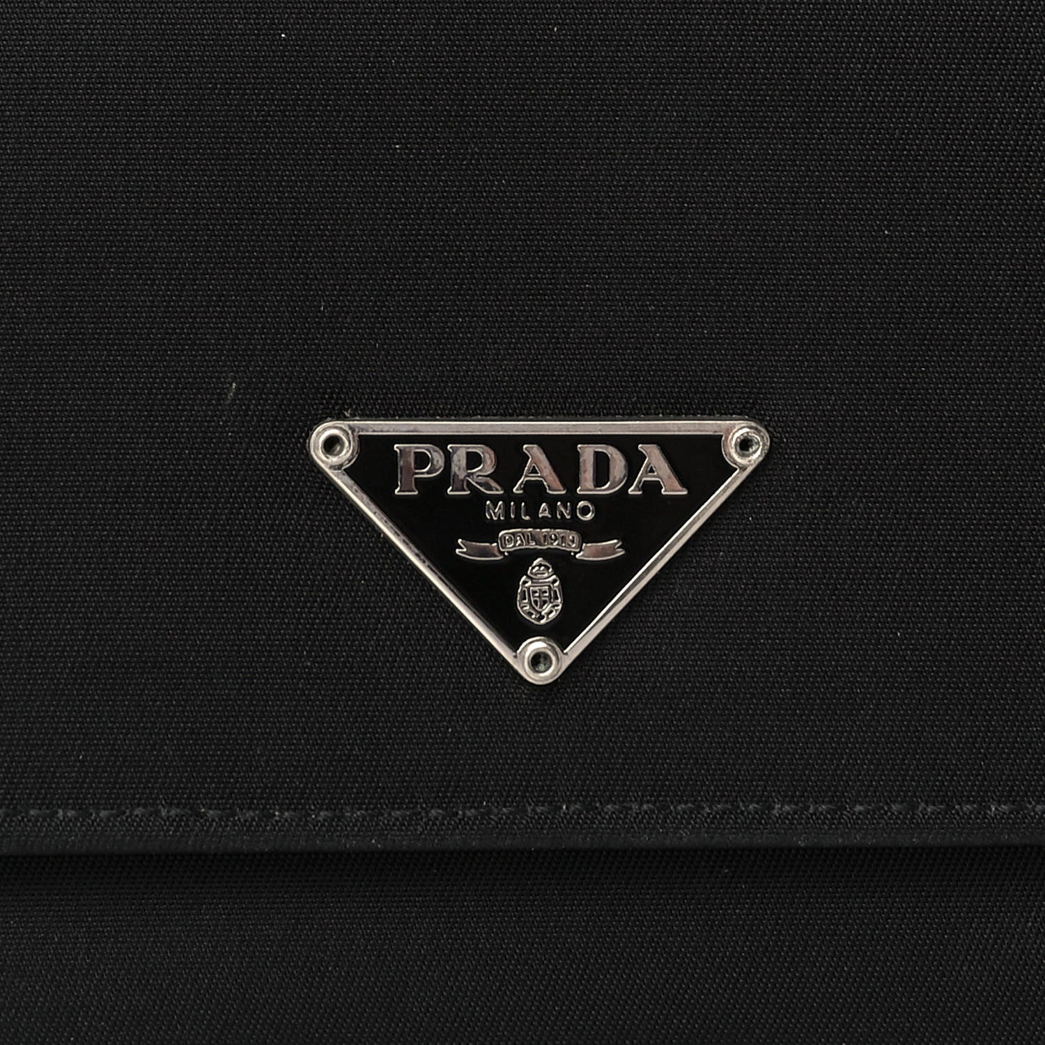 Prada Tessuto Nylon Tri-Fold Compact Wallet Black 9 of 16