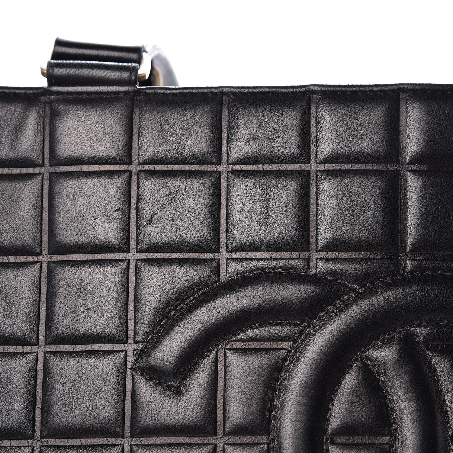 Chanel Lambskin Quilted Chocolate Bar Tote Black 15 of 15