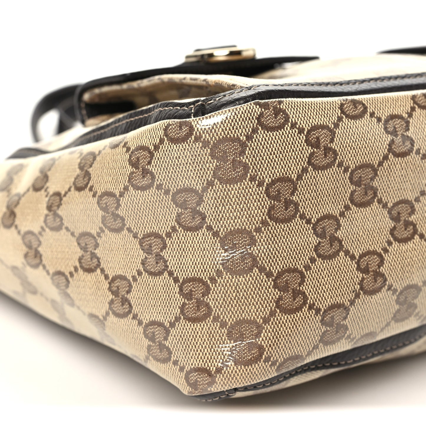 Crystal Monogram Abbey D Ring Tote Dark Brown