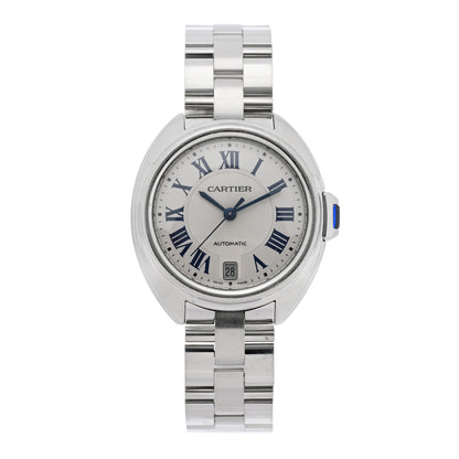 Cartier Stainless Steel 35mm Cle De Cartier Automatic Watch 1 of 4