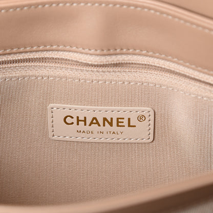 Chanel Calfskin Quilted Enchained Clutch Beige 6 of 10