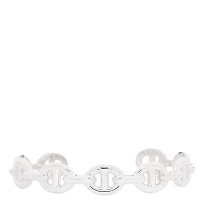 Hermes Sterling Silver MM Chaine d'Ancre Enchainee Cuff Bracelet ST 1 of 5
