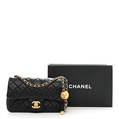 Chanel Lambskin Quilted Mini Rectangular Pearl Crush Flap Black 11 of 11